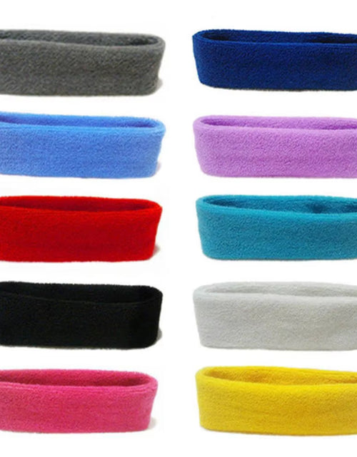 Load image into Gallery viewer, Quick Dry Sweatband Sports Yoga Fitness Stretch Sweat Hair Band Gym Sport Safety Headband Headwear
