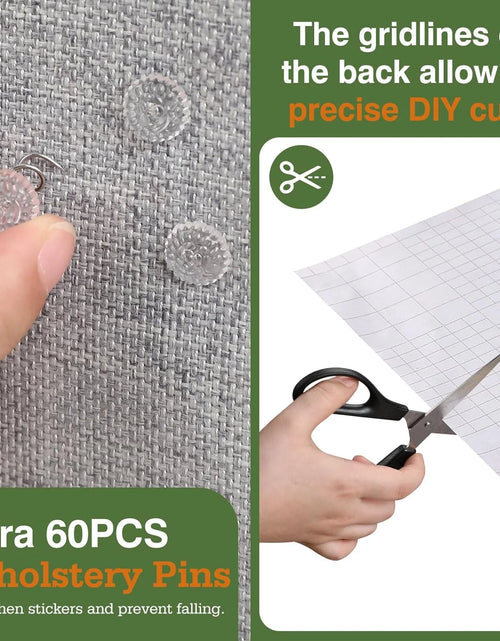 Load image into Gallery viewer, Cat Scratch Furniture Protector Tape,Cat Scratch Deterrent Tape, Cat Furniture Protectors Tape, Couch Corner Cat Scratch Protector for Furniture with 60 PCS Upholstery Pins-10 Pack, White
