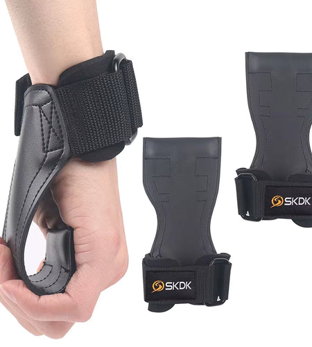 SKDK Weight Lifting Grip Pads Crossfit Bodybuilding Palm Protector Squat Gym Gloves Gym Equipment Fitness Sports Training PVC