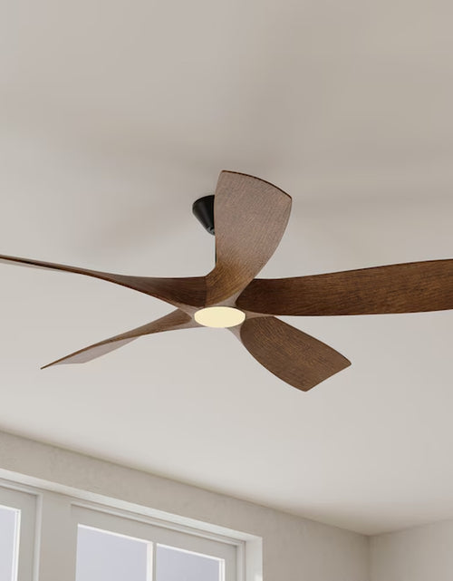 Load image into Gallery viewer, Vernal 60-In Painted Nickel with Painted Nickel Blades Integrated LED Covered Outdoor Smart Propeller Ceiling Fan with Light 5 -Blade
