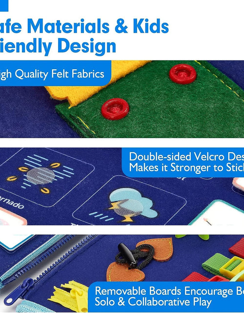 Load image into Gallery viewer, Montessori Toys for Toddler Boys, Busy Board Toy for Toddlers 1-3, Learning Educational Toys for 1 2 3 Year Old Boys Girls
