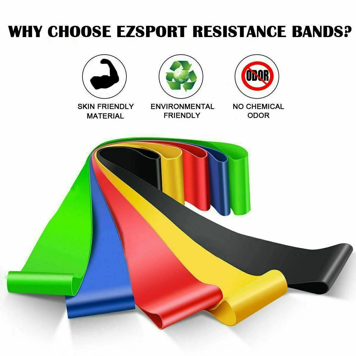 Yoga Booty Band Eco-Friendly Yoga Resistance Bands 5-Piece