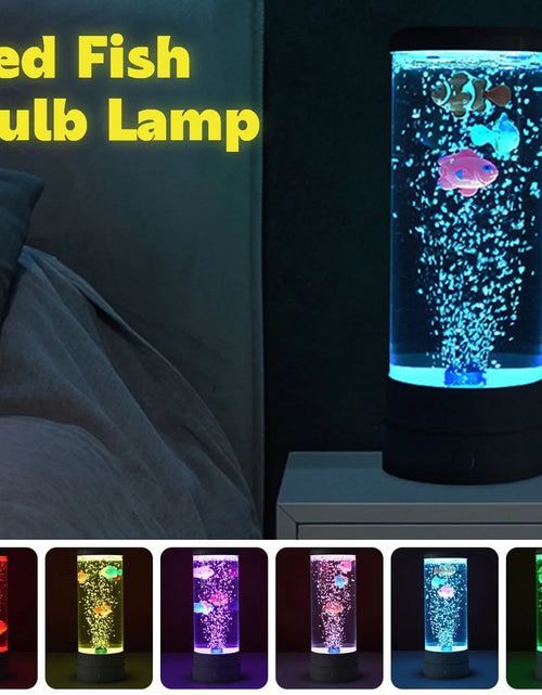 Load image into Gallery viewer, Lieonvis  LED round 6 Color Changing Light Effects Synthetic Jelly Fish Aquarium Mood Lamp
