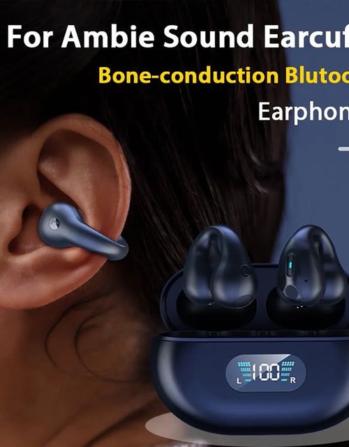 Load image into Gallery viewer, Open Ear Bluetooth Headphones Wireless Clip-On Earbuds for Iphone Android,Bluetooth 5.3 Sport Earbud for Running,Sports,Workouts,Business
