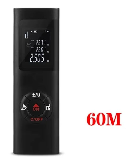 Load image into Gallery viewer, SmartMeasure 40M/60M Mini Laser Distance Meter – USB Rechargeable Handheld Rangefinder for Accurate Measurements
