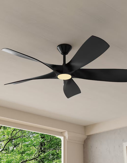 Load image into Gallery viewer, Vernal 60-In Painted Nickel with Painted Nickel Blades Integrated LED Covered Outdoor Smart Propeller Ceiling Fan with Light 5 -Blade
