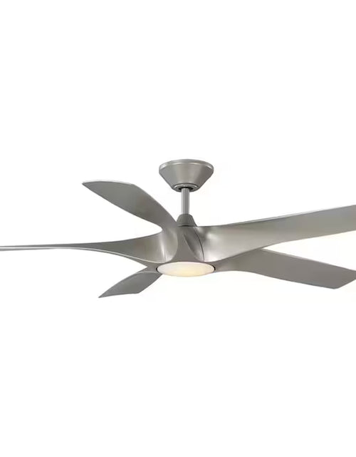 Load image into Gallery viewer, Vernal 60-In Painted Nickel with Painted Nickel Blades Integrated LED Covered Outdoor Smart Propeller Ceiling Fan with Light 5 -Blade
