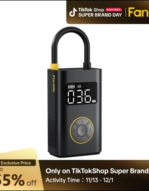 Load image into Gallery viewer, Portable Tire Inflator: Smart ON/OFF Hose Design
