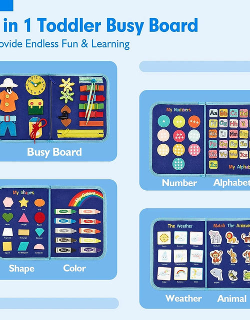 Load image into Gallery viewer, Montessori Toys for Toddler Boys, Busy Board Toy for Toddlers 1-3, Learning Educational Toys for 1 2 3 Year Old Boys Girls
