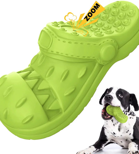 Squeaky Dog Toys Dog Chew Toy for Aggressive Chewer, Teeth Cleaning Shoe Shape Squeaky Dog Toys