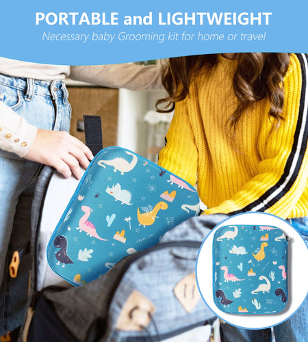 Baby Healthcare and Grooming Kit,20 in 1 Electric Safety Nail Trimmer Baby Nursery Set Newborn Nursery Health Care Set with Hair Brush Comb for Infant Toddlers Kids Baby Shower Gifts-Blue