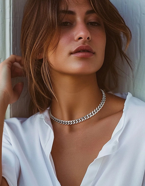 Load image into Gallery viewer, Men'S Stainless Steel Cuban Link Chain Necklace 10MM 18Inch Hip Hop Jewelry
