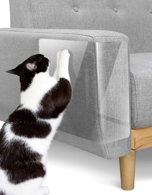 Load image into Gallery viewer, Cat Scratch Furniture Protector Tape,Cat Scratch Deterrent Tape, Cat Furniture Protectors Tape, Couch Corner Cat Scratch Protector for Furniture with 60 PCS Upholstery Pins-10 Pack, White
