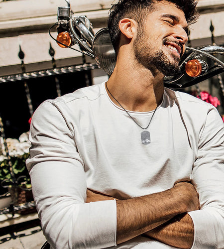 Mens Pendant Necklace 925 Sterling Silver Father'S Love to Son Pendant Necklaces Birthday Xmas Gift Jewelry for Man Dad